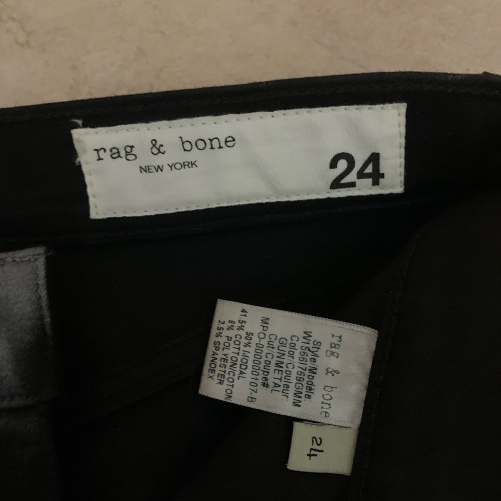 rag & bone high rise ankle skinny jeans in Gunmetal. Size 24. NWT - Picture 7 of 16